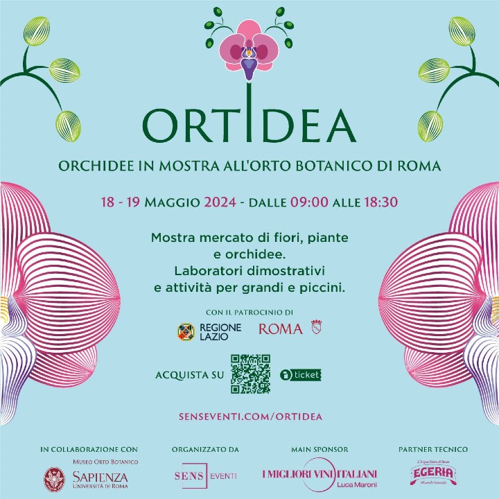 Ortidea 2024, torna all’Orto Botanico di Roma orchidee in mostra