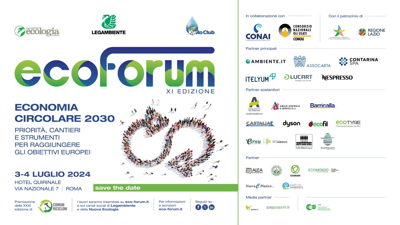 Ecoforum 2024, lo stato dell’economia circolare in Italia e gli obiettivi europei al 2030